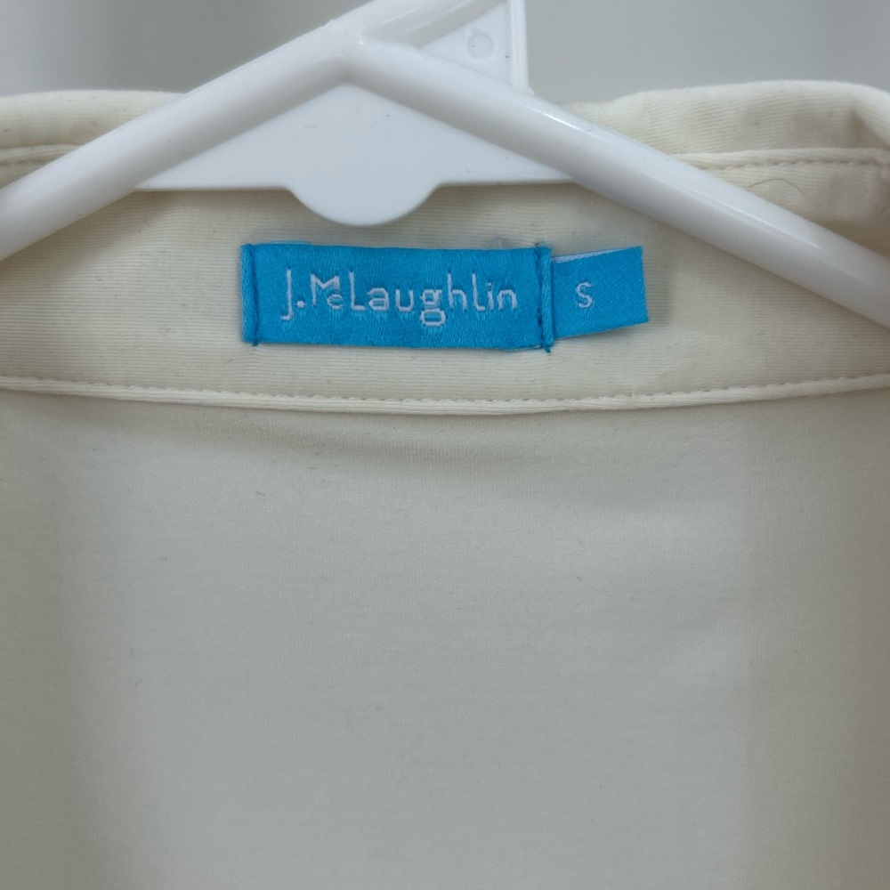 J. McLaughlin Cream Button Down Shirt - Picture 2 of 13